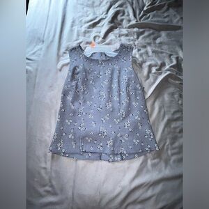 Kid's Plaid Floral Formal Dress